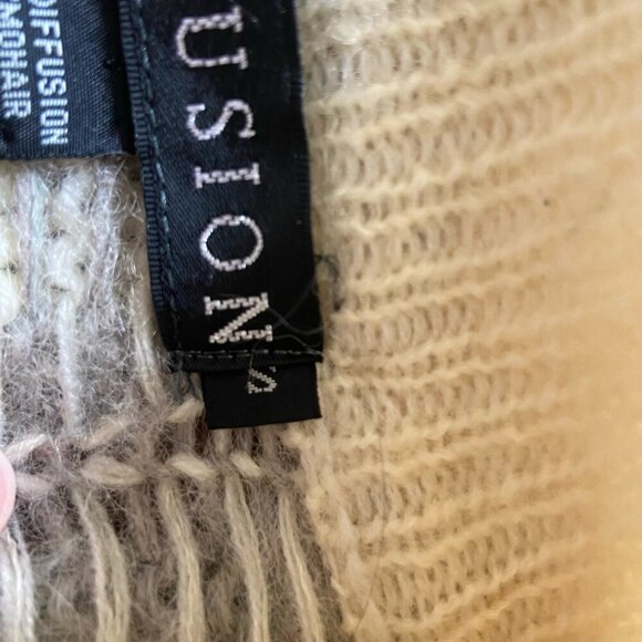 Vintage I.B. Diffusion Classic Wool Button Cable Knit Cardigan Sweater Oversized - Picture 9 of 11